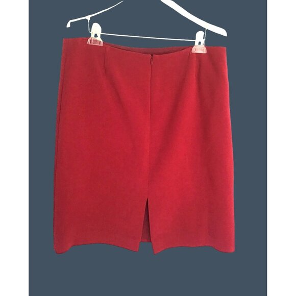 ALEX MARIE- WOMENS RED LINE ZIP-UP CLOSURE KNEE LENGHT SKIRT SIZE 16 - Picture 2 of 7